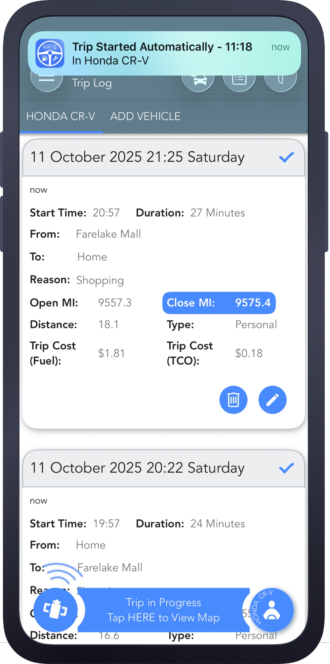 Trip Logbook automatic mileage tracking - Zero Touch Logging